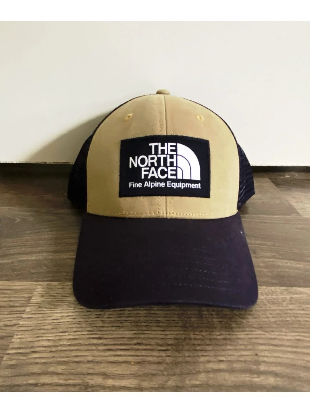 The North Face Khaki and Navy Blue Trucker Hat